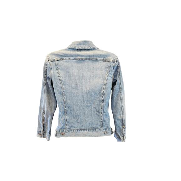 Lucky brand the tomboy trucker denim button up jacket stretch XS winter jean - Picture 4 of 9